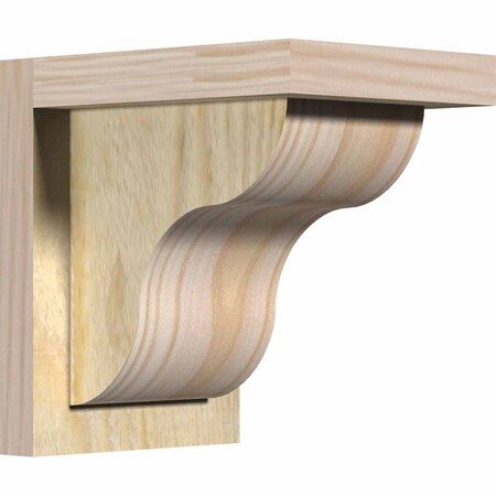 Ekena Millwork Carmel Rough Sawn Corbel w/Backplate, Douglas Fir, 6"W x 8"D x 8"H COR06X08X08CAR01RDF